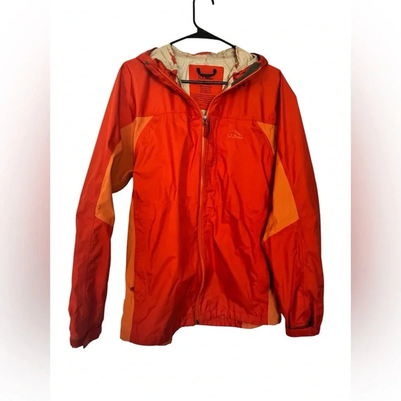 L.L. Bean Orange Lightweight Rain Coat Size XL - Picture 7 of 11